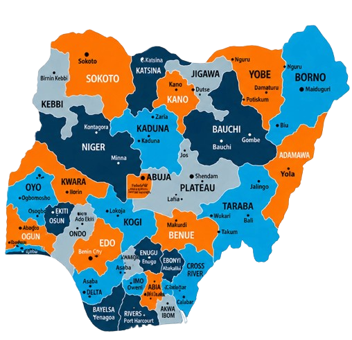 Map of Nigeria representing Home Grown Knowledge