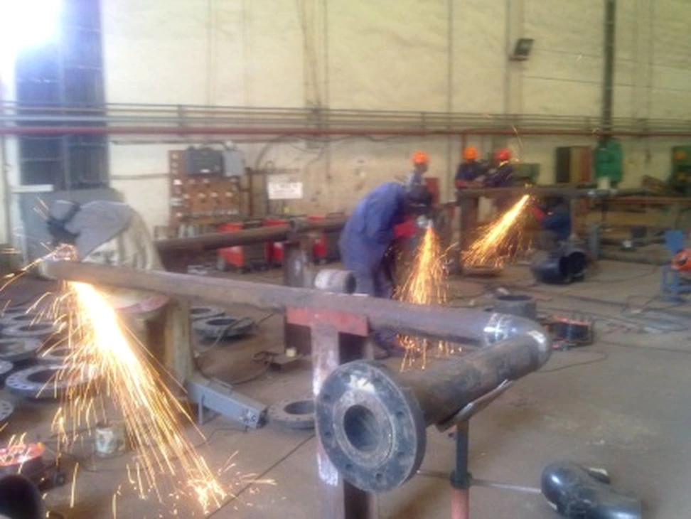 Fabrication work at the fabrication yard