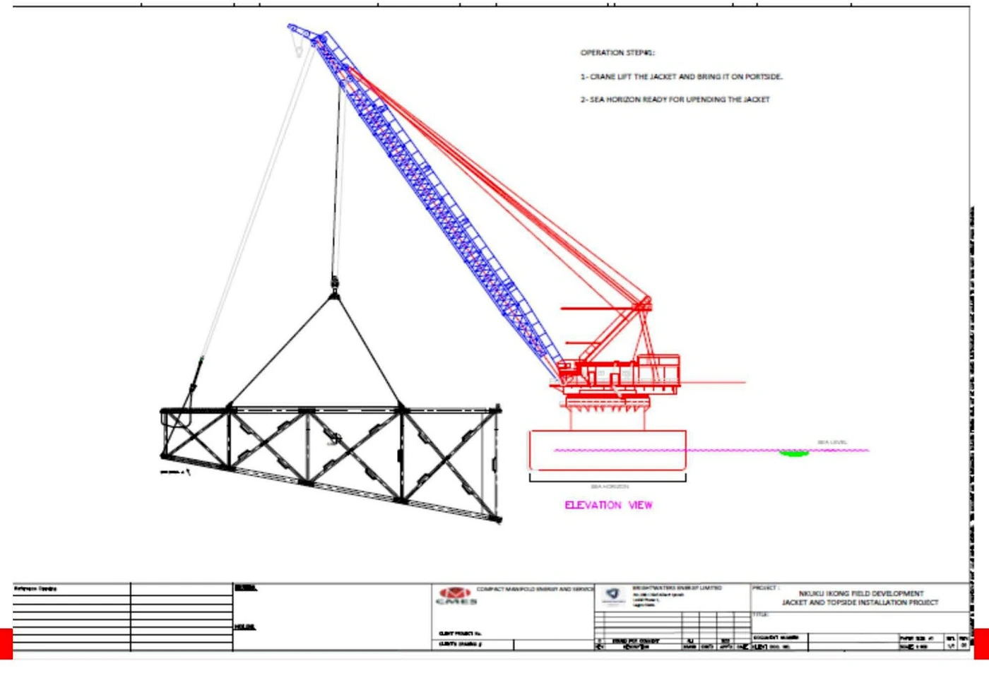 Jacket installation sequence drawing